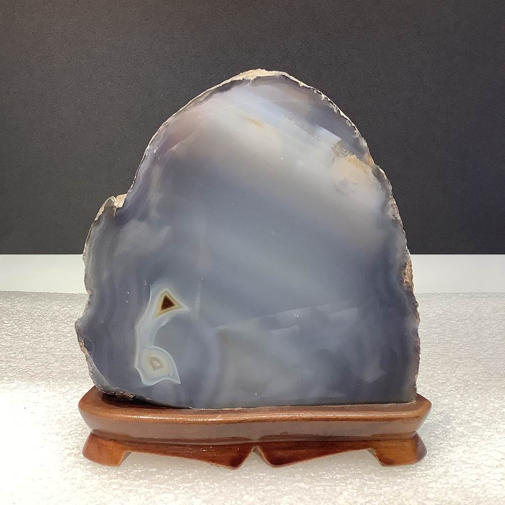 천연 원석 관상용 아게이트 마노 828g h13cm w11.5cm (1점)